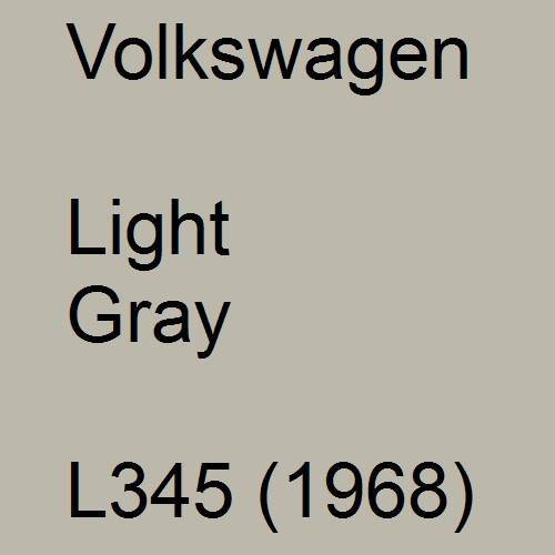 Volkswagen, Light Gray, L345 (1968).